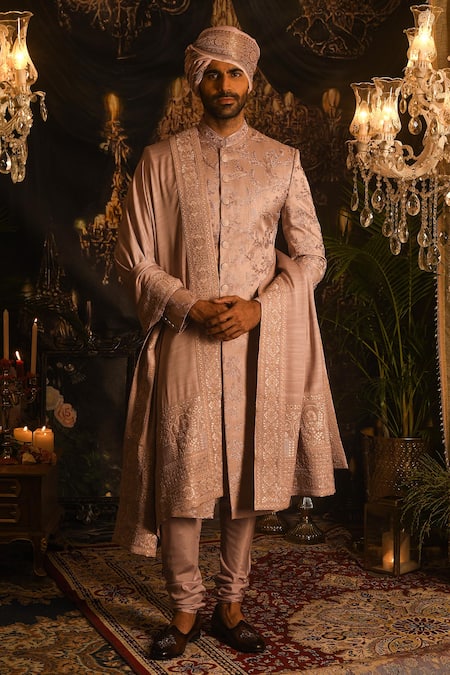 Punit Arora Leaves Jaal Embroidered Sherwani Set 