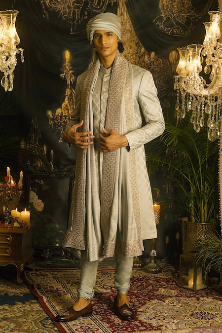 Punit Arora Zari & Sequin Embroidered Sherwani Set 