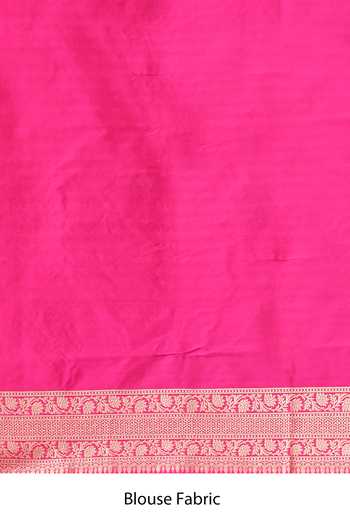Vishwa By Pinki Sinha Pink Silk Zari Saree With Running Blouse at Aza Fashions Vishwa By Pinki Sinha_Pink Silk Zari Saree With Running Blouse _at_Aza_Fashions