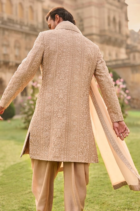 Seema Gujral Zari Embroidered Sherwani Set 
