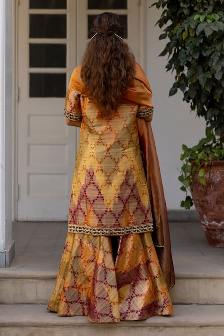 Mimamsaa Begum Brocade Woven Kurta Sharara Set 