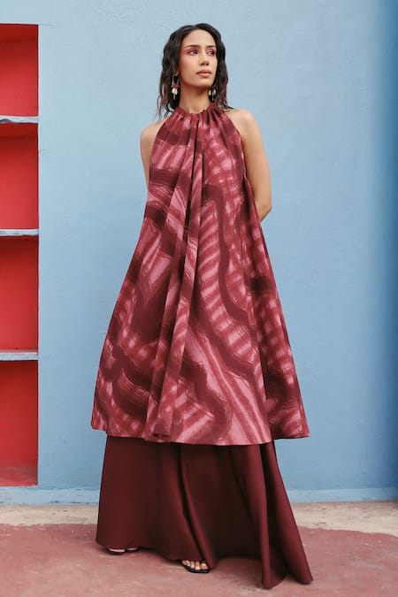 ZiP by Payal & Zinal Mitti Flared Kurta & Pant Set 