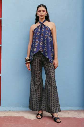 ZiP by Payal & Zinal Pebble Pal Halter Neck Top & Pant Set 