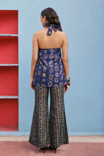 ZiP by Payal & Zinal Pebble Pal Halter Neck Top & Pant Set 