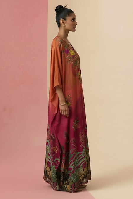 Kalista Siana Floral Pattern Kaftan 