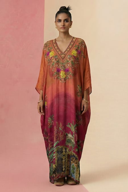 Kalista Siana Floral Pattern Kaftan 