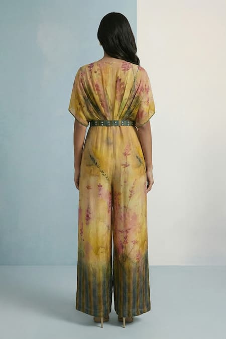 Kalista Stella Floral Pattern Jumpsuit 