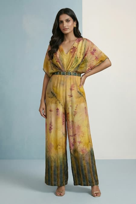 Kalista Stella Floral Pattern Jumpsuit 