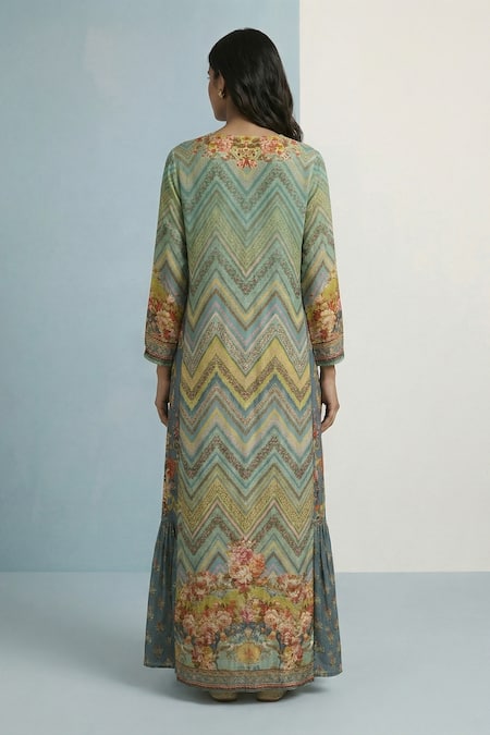Kalista Iena Chevron Print Dress 