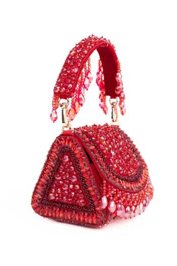 Buy_House Of Kosha_Gold Beads, Crystals, Tassels Josy Suede Embellished Mini Bag _Online_at_Aza_Fashions