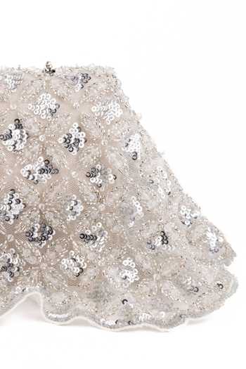Shop_House Of Kosha_Silver Sequins, Beads Grace Suede Embellished Clutch _Online_at_Aza_Fashions