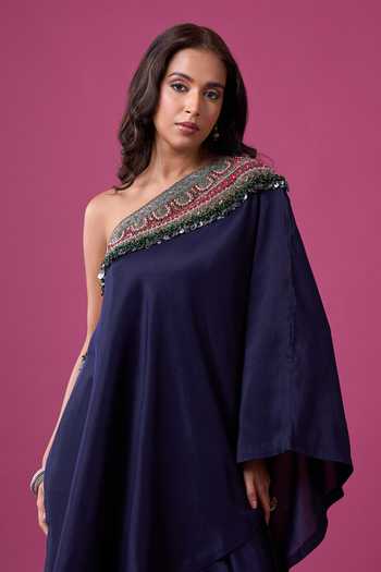 Buy Prisho Blue Embroidery, Sequins, Beads, Mirrors One Embellished Tunic And Pant Set Online at Aza Fashions Buy_Prisho_Blue Embroidery, Sequins, Beads, Mirrors One Embellished Tunic And Pant Set _Online_at_Aza_Fashions
