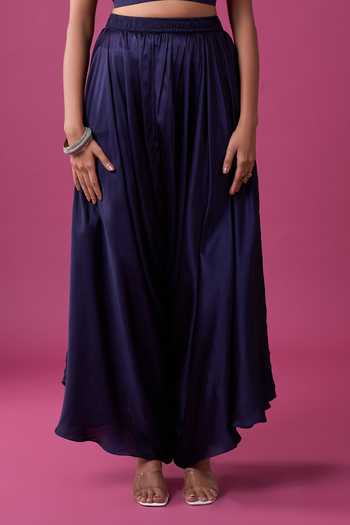 Buy Prisho Blue Embroidery, Sequins, Beads, Mirrors One Embellished Tunic And Pant Set Buy_Prisho_Blue Embroidery, Sequins, Beads, Mirrors One Embellished Tunic And Pant Set