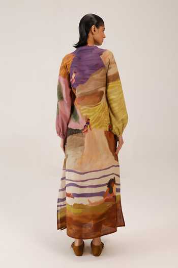 Cord Goa Swimmer Print Dress