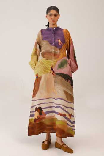 Cord Goa Swimmer Print Dress