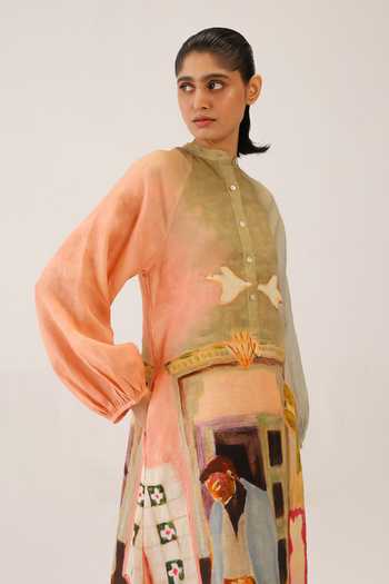Cord Multicolor Linen Goa Printed Dress at Aza Fashions Cord_Multicolor Linen Goa Printed Dress _at_Aza_Fashions