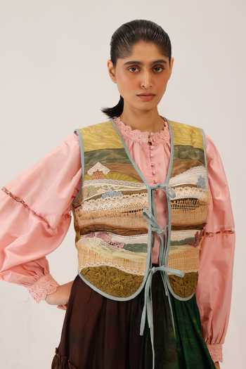 Cord Applique Cambric Waistcoat 