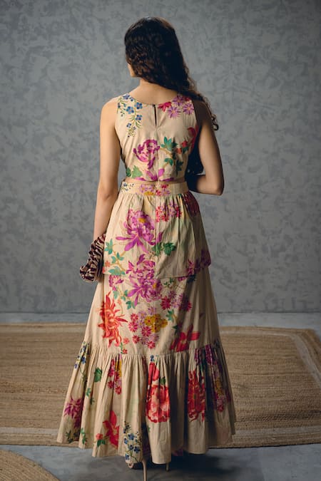Paulmi And Harsh Selora Floral Print Dress 