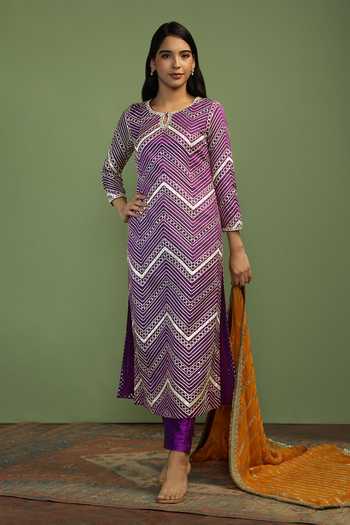 Buy Mustard Moon By Neyha And Vrinda Purple Georgette, Silk, Chinon Gota Patti Keyhole Amal Chevron Pattern Kurta Set Online at Aza Fashions Buy_Mustard Moon By Neyha And Vrinda_Purple Georgette, Silk, Chinon Gota Patti Keyhole Amal Chevron Pattern Kurta Set _Online_at_Aza_Fashions