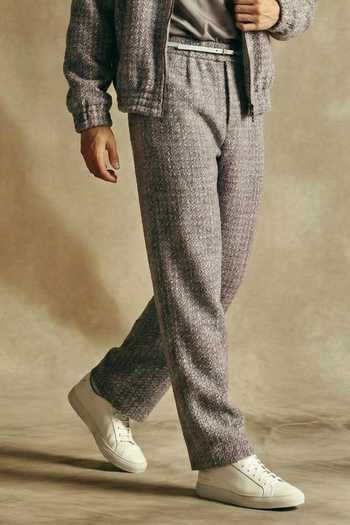 Nikita Mhaisalkar_Lilac Tweed Brooches Jacket And Pant Set _Online_at_Aza_Fashions