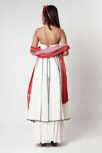 Shwetanga Embellished Anarkali Sharara Set 