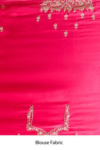 Samyukta Singhania Pink Embroidery, Zari Butti Saree And Running Blouse Set at Aza Fashions Samyukta Singhania_Pink Embroidery, Zari Butti Saree And Running Blouse Set _at_Aza_Fashions