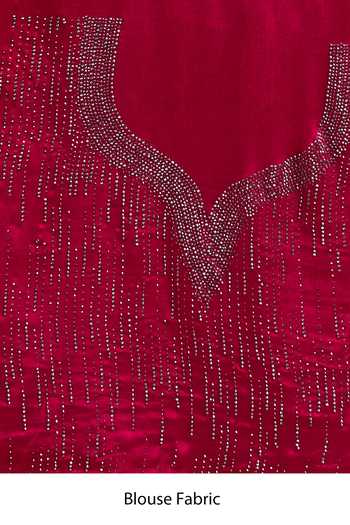 Samyukta Singhania Pink Crepe, Chinon Sequins Pure Saree And Running Blouse Set at Aza Fashions Samyukta Singhania_Pink Crepe, Chinon Sequins Pure Saree And Running Blouse Set _at_Aza_Fashions