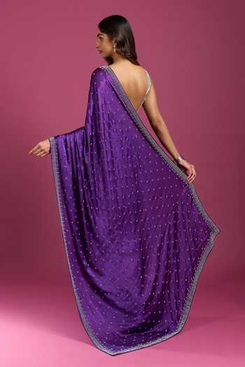 Samyukta Singhania Pure Chinon Crepe Saree & Running Blouse Set