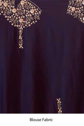 Buy Samyukta Singhania Blue Embroidery, Zari Saree And Running Blouse Set Online at Aza Fashions Buy_Samyukta Singhania_Blue Embroidery, Zari Saree And Running Blouse Set _Online_at_Aza_Fashions