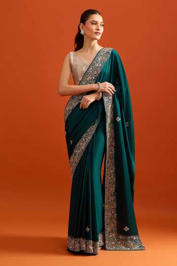 Samyukta Singhania Embroidered Saree & Running Blouse Set 