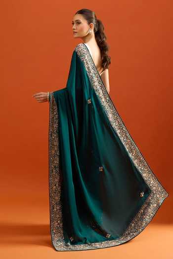 Samyukta Singhania Embroidered Saree & Running Blouse Set 