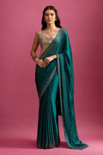 Samyukta Singhania Embellished Saree & Running Blouse Set 