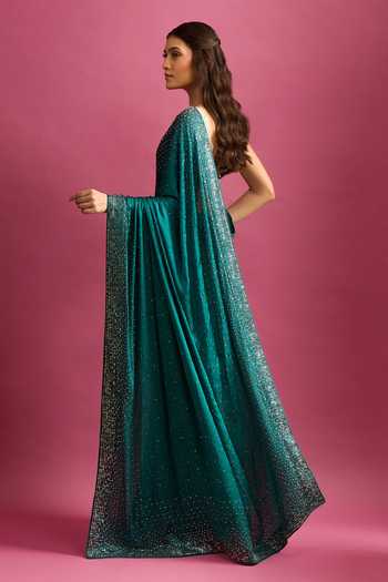 Samyukta Singhania Embellished Saree & Running Blouse Set 