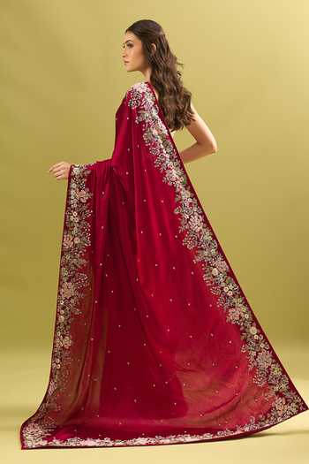 Samyukta Singhania Embroidered Saree & Running Blouse Set 