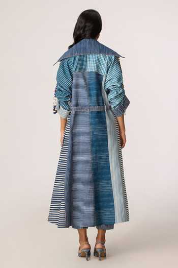 Saaksha & Kinni Selah Patchwork Trench Coat 