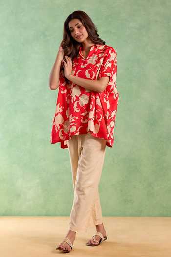 Nero India Blossom Print Top & Pant Set 