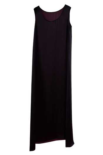 Amit Aggarwal_Black Chiffon Beads V-neck Embellished Yoke Dress _Online_at_Aza_Fashions