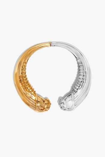 Outhouse Dual Koko Torque Ribbed Necklace 