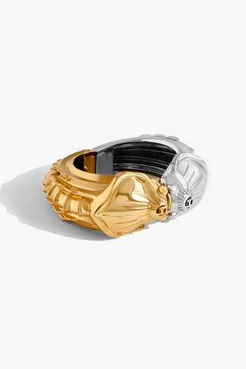 Shop_Outhouse_Gold Plated Koko Dual Cuff Bracelet _Online_at_Aza_Fashions