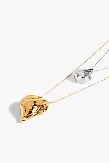 Outhouse_Gold Plated Koko Layered Pendant Necklace _Online_at_Aza_Fashions