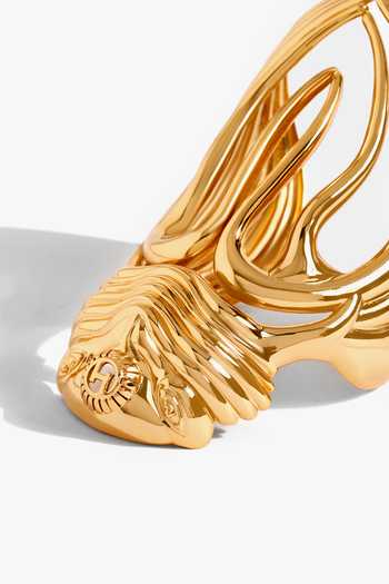 Shop_Outhouse_Gold Plated Koko Sculptural Statement Bracelet _Online_at_Aza_Fashions