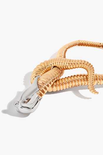 Buy_Outhouse_Gold Plated Seris Sculptured Coiled Necklace _Online_at_Aza_Fashions