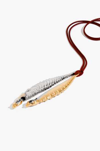 Outhouse_Gold Plated Seris Brass Pendant _Online_at_Aza_Fashions