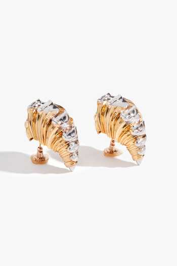 Outhouse Koko Conch Shell Shaped Stud Earrings 