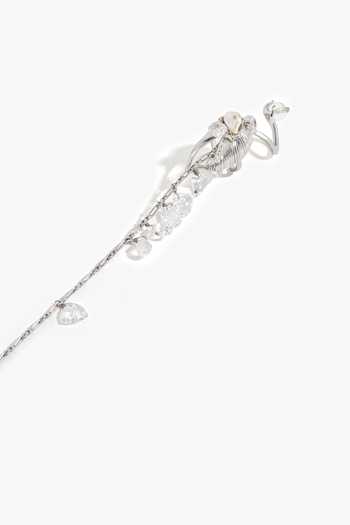 Outhouse_Silver Plated Pearls, Crystals Seanymph Swarovski Embellished Ring _Online_at_Aza_Fashions
