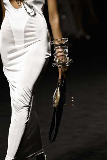 Outhouse_Black Chains The Koko Vegan Leather Clutch _at_Aza_Fashions
