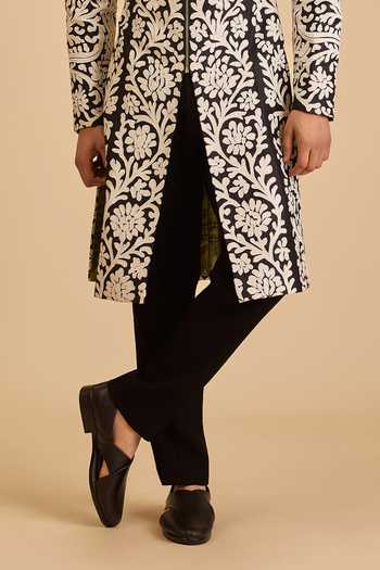 Siddartha Tytler Black Dupion, Rayon Applique Miraas Florentine Sherwani And Pant Set Online at Aza Fashions Siddartha Tytler_Black Dupion, Rayon Applique Miraas Florentine Sherwani And Pant Set _Online_at_Aza_Fashions