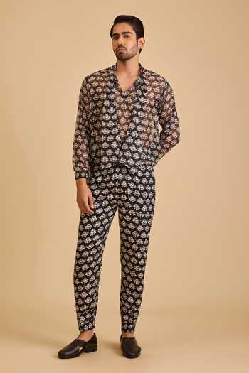 Siddartha Tytler Lotus Print Joggers 