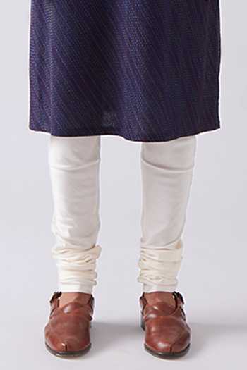 Rajesh Pratap Singh_Blue Viscose Awra Pintucked Kurta Set _Online_at_Aza_Fashions