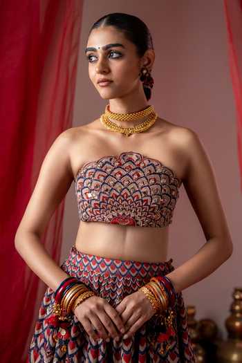 Baise Gaba Kalshi Scallop Embroidered Blouse 